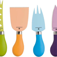 Zassenhaus - 4 Stainless Steel Blades with Non-Stick Coating Cheese Knife Set - M071139
