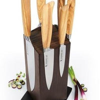 Zassenhaus - 5" Ash Wood Magnetic Spinning Knife Block - M078244