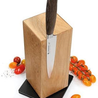 Zassenhaus - 5" Oak Wood Magnetic Spinning Knife Block - M078237