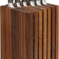 Zassenhaus - 5.4" Walnut Wooden Slotted Knife Block with 12 Knife Storage - M078183