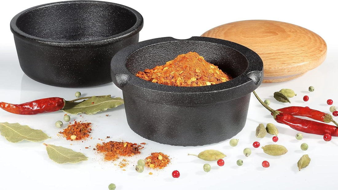 Zassenhaus - 5.4" X-Large Cast Iron Spice Grinder Set with Beech Wood Lid - M076141