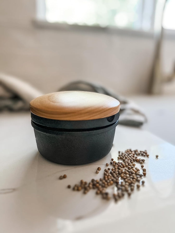 Zassenhaus - 5.4" X-Large Cast Iron Spice Grinder Set with Beech Wood Lid - M076141