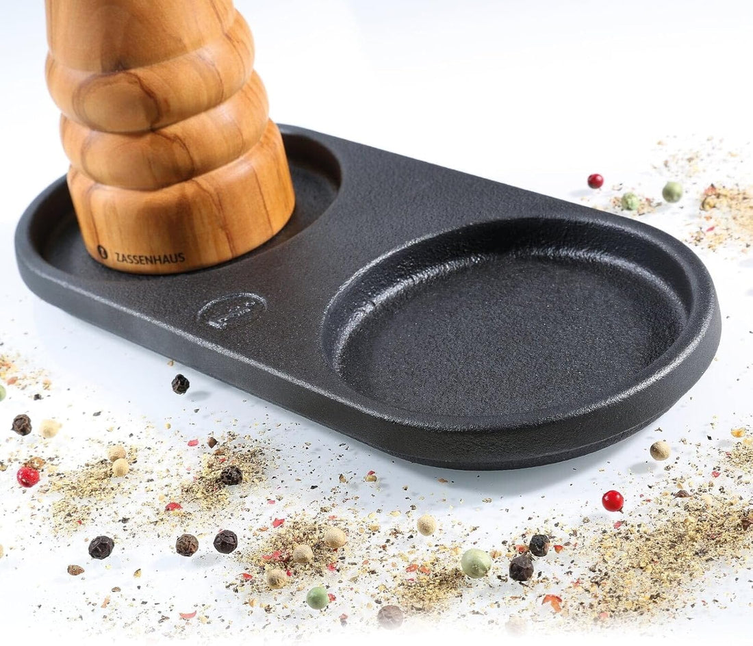 Zassenhaus - 8.3" x 4" Cast Iron Cruet for Storing Salt and Pepper Mill - M036077