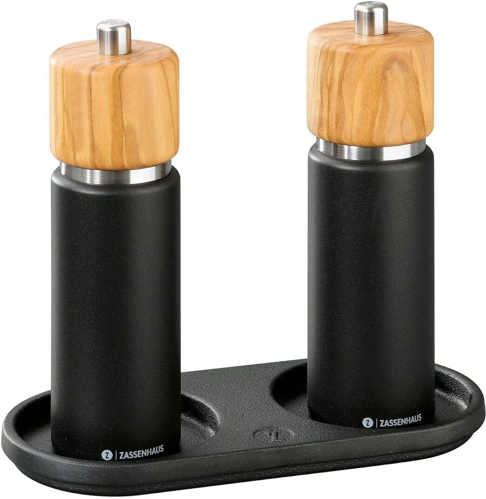 Zassenhaus - 8.3" x 4" Cast Iron Cruet for Storing Salt and Pepper Mill - M036077