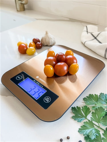 Zassenhaus - 9.3" x 6.9" Stainless Steel Copper Pure Digital Kitchen Scale - M073522