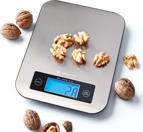 Zassenhaus - 9.3" x 6.9" Stainless Steel Pure Digital Kitchen Scale - M073508
