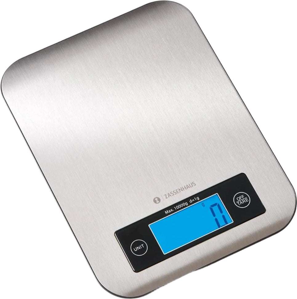 Zassenhaus - 9.3" x 6.9" Stainless Steel Pure Digital Kitchen Scale - M073508