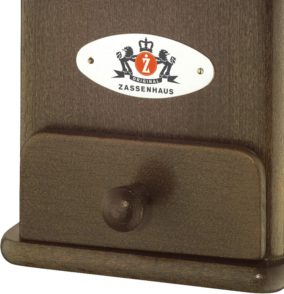 Zassenhaus - Brasilia 4.72" Dark/Chrome Beech Wood Manual Coffee Mill - M040012