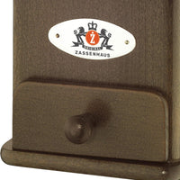 Zassenhaus - Brasilia 4.72" Dark/Chrome Beech Wood Manual Coffee Mill - M040012