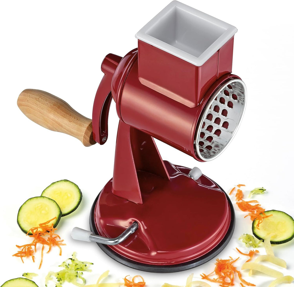 Zassenhaus - Classic 11.7" Red Manual Kitchen Drum Grater - M072198