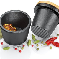 Zassenhaus - Compact 3.3" Cast Iron Lid Spice Grinder with Beech Wood - M076080