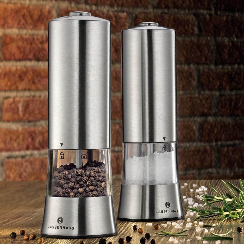 Zassenhaus - Gera 7" Silver Electric Pepper Mill - M033045