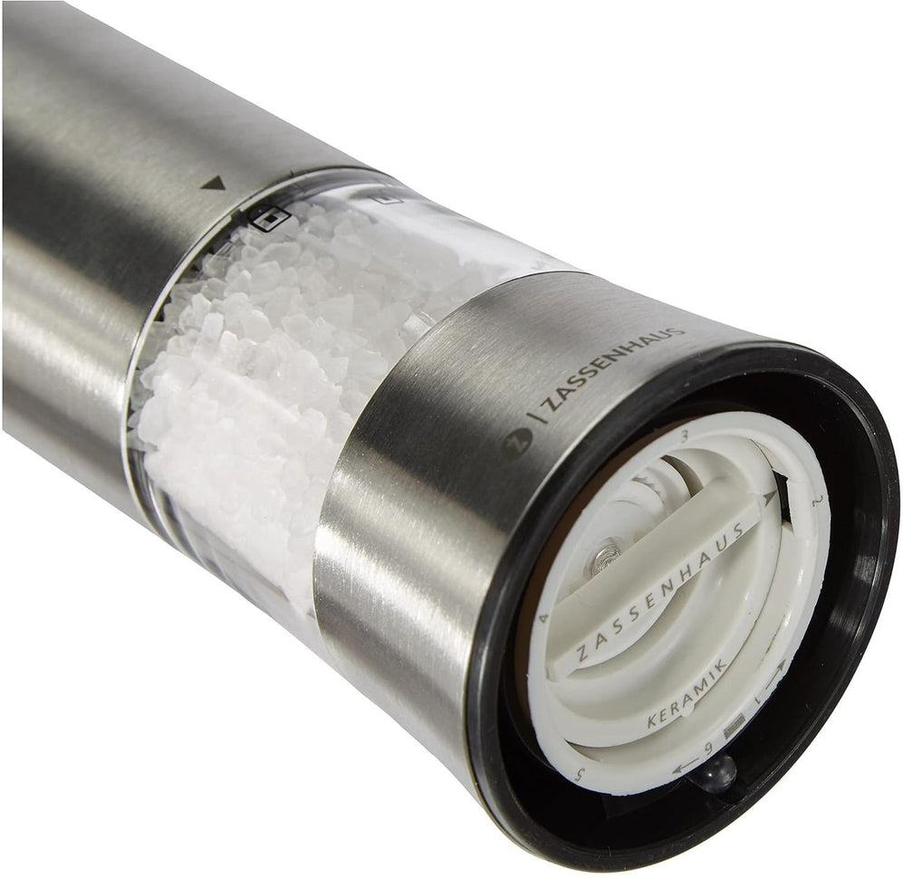 Zassenhaus - Gera 7" Silver Electric Salt Mill - M033069