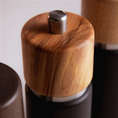 Zassenhaus - Hannover 7" Matte Black/Natural Olive Wood Salt Grinder Mill - M023701