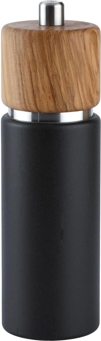 Zassenhaus - Hannover 7" Matte Black/Natural Olive Wood Salt Grinder Mill - M023701