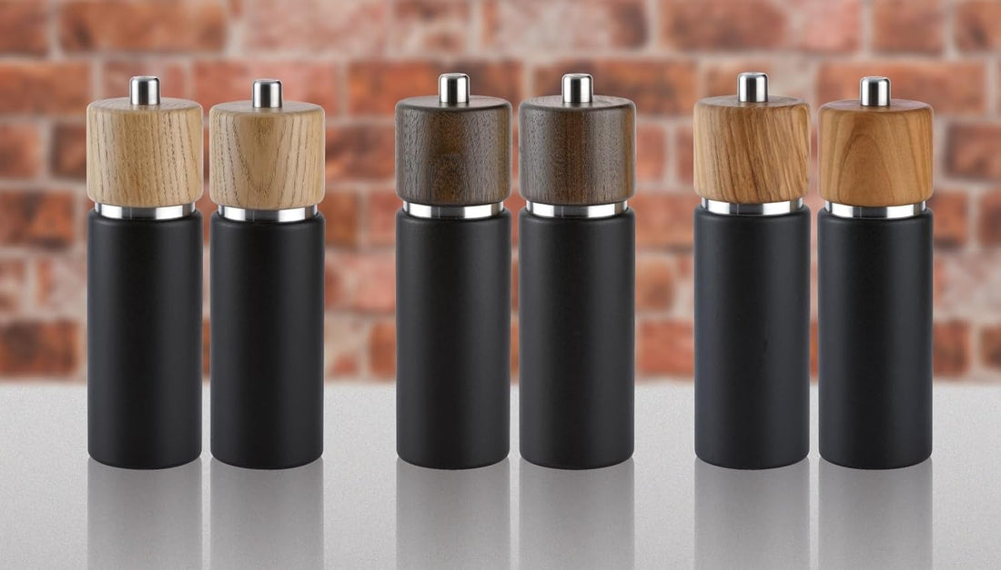 Zassenhaus - Hannover 7" Matte Black/Natural Olive Wood Salt Grinder Mill - M023701