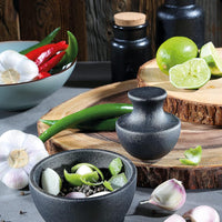 Zassenhaus - Manu 4" x 3" Black Cast Iron Mortar & Pestle - M076127