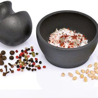 Zassenhaus - Manu 4" x 3" Black Cast Iron Mortar & Pestle - M076127