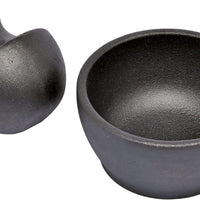 Zassenhaus - Manu 4" x 3" Black Cast Iron Mortar & Pestle - M076127
