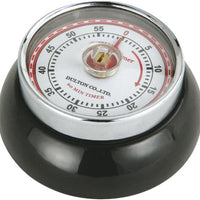Zassenhaus - Retro 2.75" Black Magnetic 60 Minute Kitchen Timer - M072310