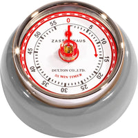 Zassenhaus - Retro 2.75" Gray Magnetic 60 Minute Kitchen Timer - M071795