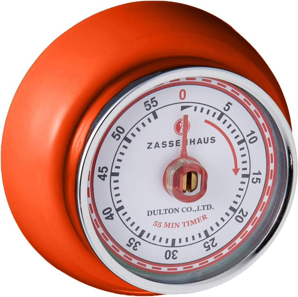 Zassenhaus - Retro 2.75" Magnetic Retro 60 Minute Kitchen Timer - M072389