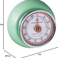 Zassenhaus - Retro 2.75" Mint Green Magnetic 60 Minute Kitchen Timer - M072365