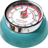 Zassenhaus - Retro 2.75" Teal Magnetic 60 Minute Kitchen Timer - M071825