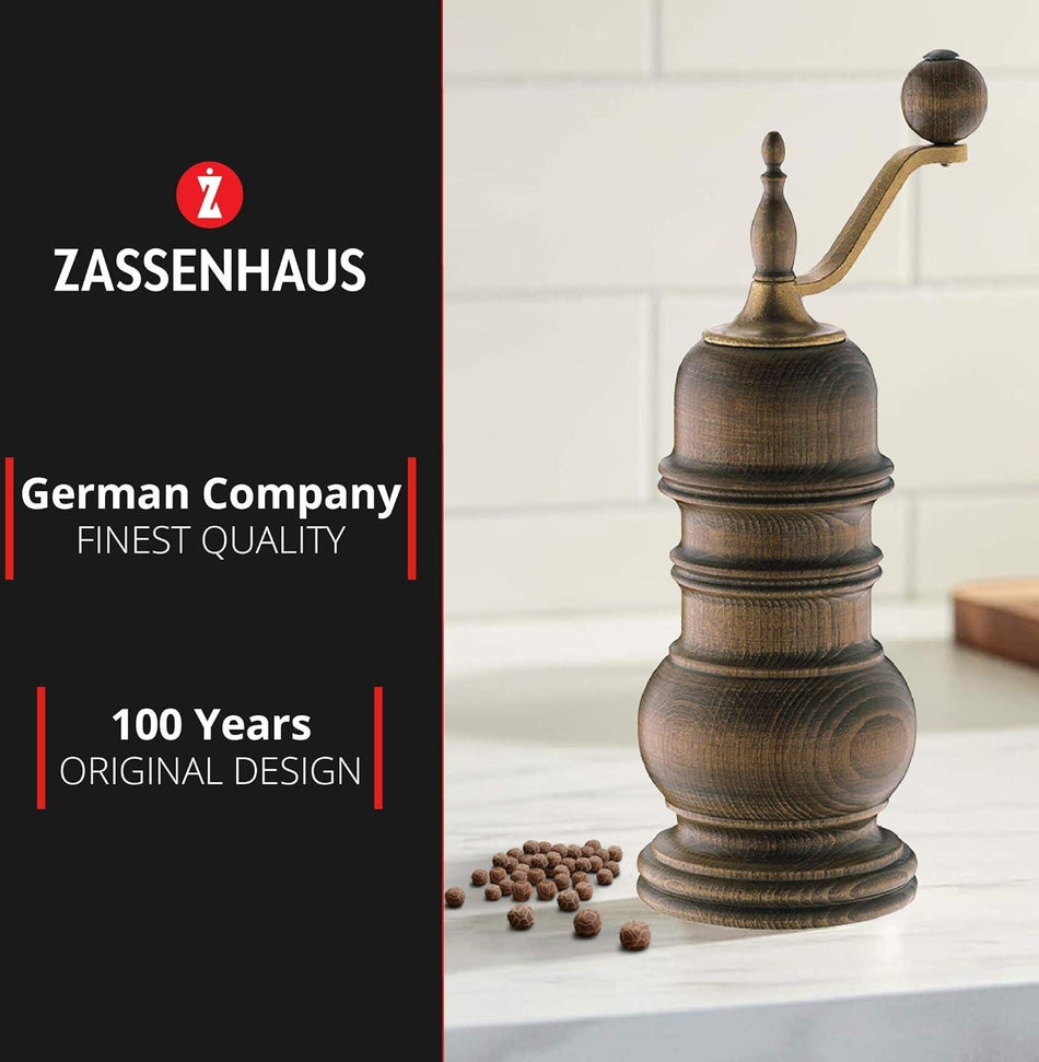 Zassenhaus - Speyer 5.1" Dark Stained Beech Pepper Mill - M021202