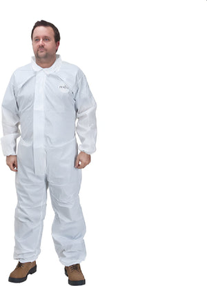 Zenith Safety Products - 3X-Large White Zipper Front Microporous Protective Clothing without Hood - SEC812