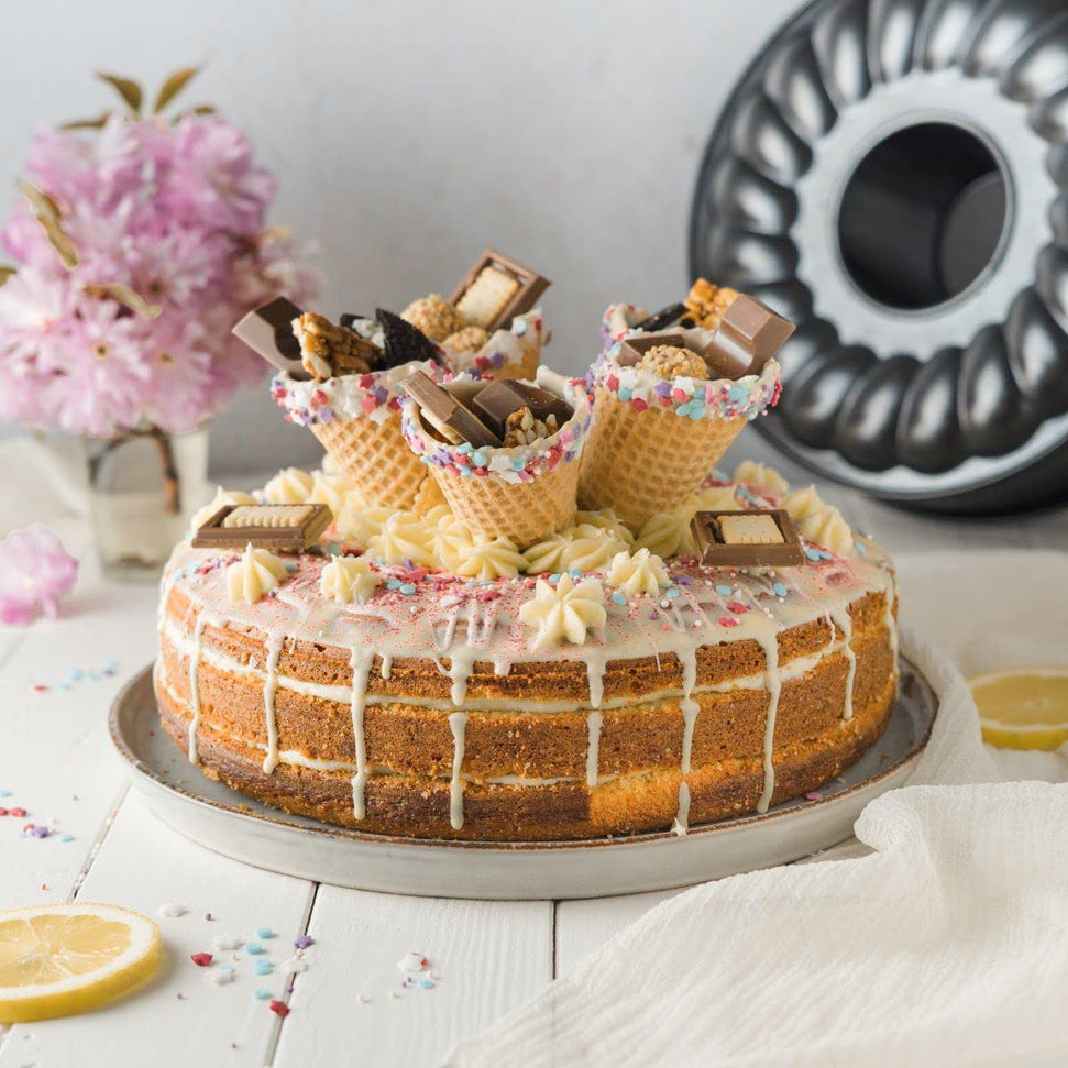 Zenker - 10" Non-Stick Carbon Steel Springform Pan with 2 Bases, Standard and Bund - Z6508