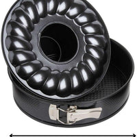 Zenker - 10" Non-Stick Carbon Steel Springform Pan with 2 Bases, Standard and Bund - Z6508