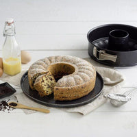 Zenker - 10" Non-Stick Carbon Steel Springform Pan with 2 Bases, Standard and Bund - Z6508