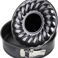 Zenker - 10" Non-Stick Carbon Steel Springform Pan with 2 Bases, Standard and Bund - Z6508
