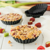 Zenker - 4" Metallic Black Nonstick Mini Tart Pans, Pack of 6 - Z6531