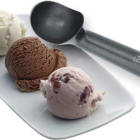 Zeroll - #12 Zerolon Black Hardcoat Anodized Liquid Filled Heat Conductive Handle Easy Release 24 Scoops per Gallon Ice Cream Scoop With Retail Hang Tag - 1512-ZT