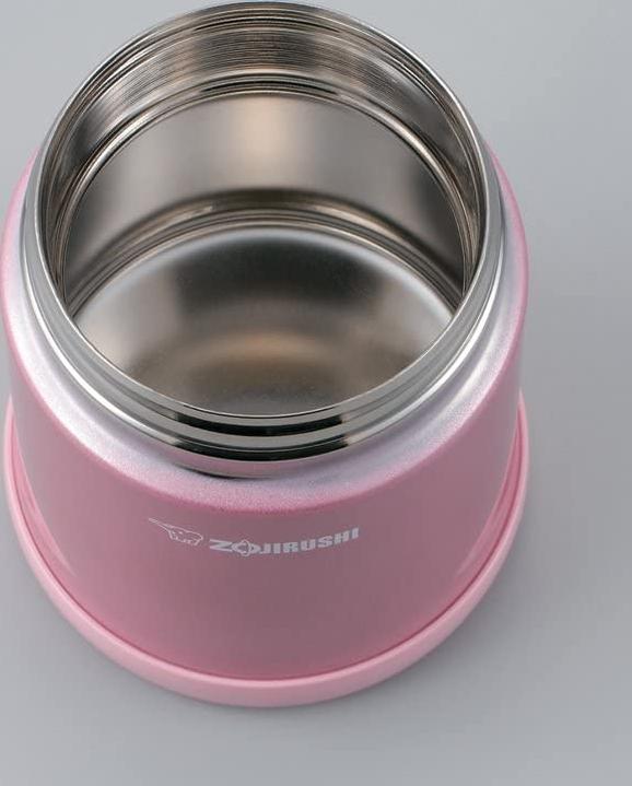 Zojirushi - 0.35 L Stainless Steel Pink Food Jar Shiny - SW-EAE35-PS