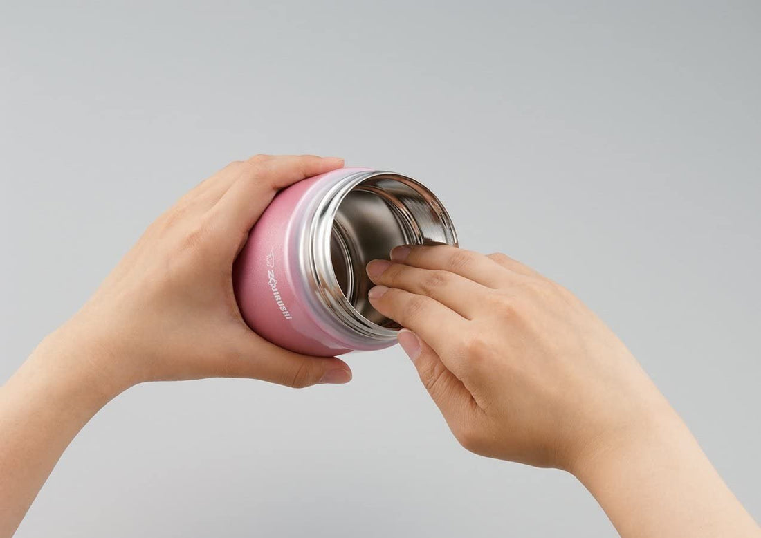 Zojirushi - 0.35 L Stainless Steel Pink Food Jar Shiny - SW-EAE35-PS