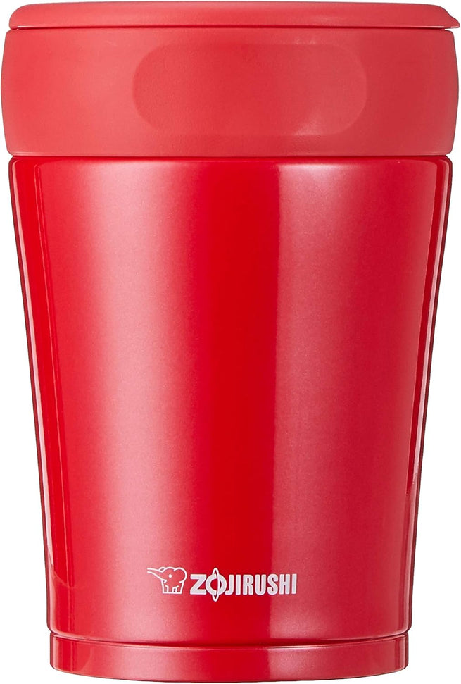 Zojirushi - 0.36 L Cherry Red Stainless Steel Vacuum Insulated Food Jar - SW-GCE36RA