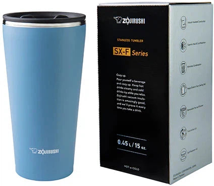 Zojirushi - 0.45 L Blue Gray Stainless Steel Vacuum Insulated Tumbler - SX-FSE45AJ