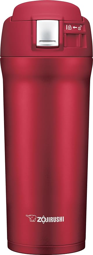 Zojirushi - 0.48 L Cherry Red Stainless Steel Travel Mug - SM-YAE48RA