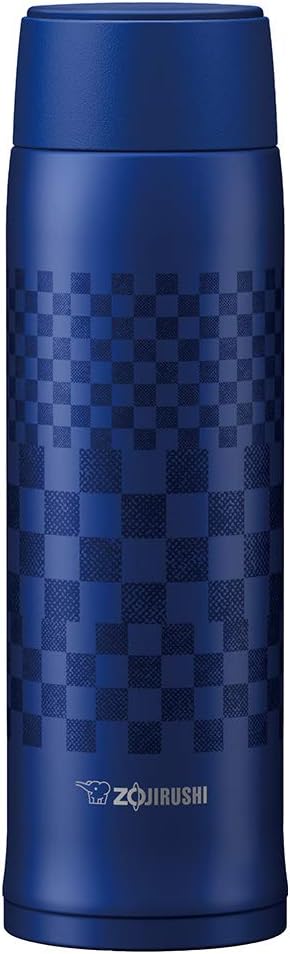 Zojirushi - 0.48 L Ichimatsu Blue Stainless Steel Vacuum Insulated Mug - SM-NAE48SAAZ