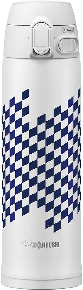 Zojirushi - 0.48 L Ichimatsu White Stainless Steel Vacuum Insulated Mug - SM-TAE48SAWZ