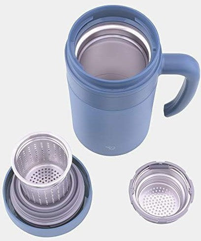 Zojirushi - 0.48 L Prussian Blue Stainless Tea Tumbler with Handle - SE-KAE48AZ