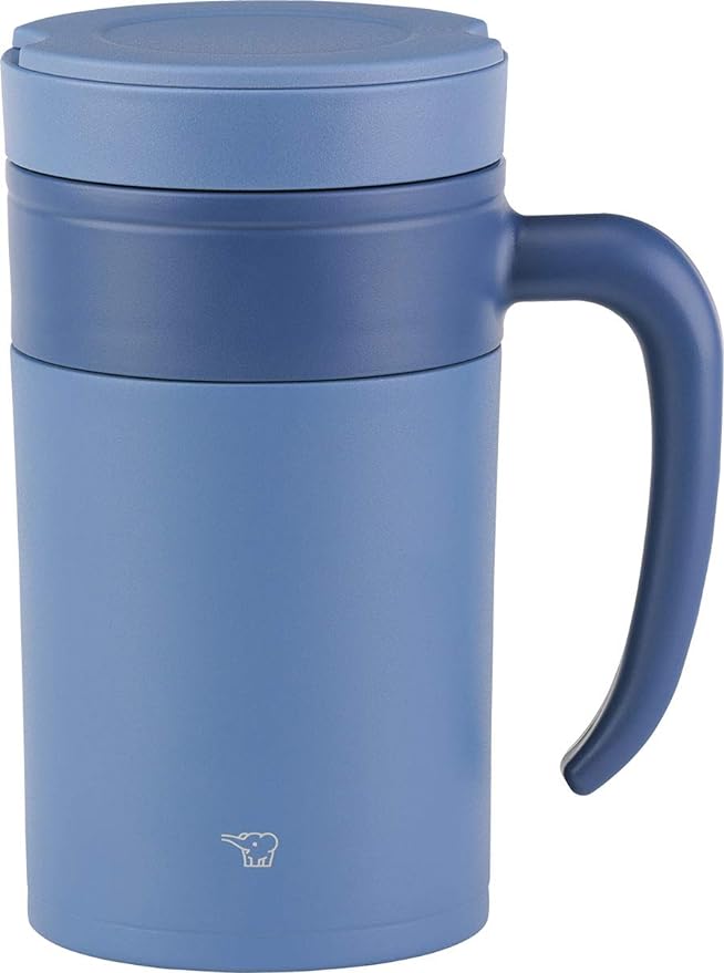 Zojirushi - 0.48 L Prussian Blue Stainless Tea Tumbler with Handle - SE-KAE48AZ