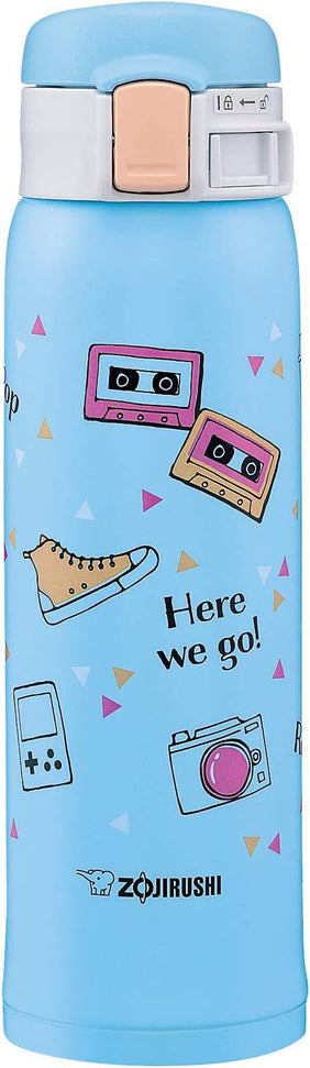 Zojirushi - 0.48 L Sketch Blue Stainless Steel Vacuum Insulated Mug - SM-SG48AZ