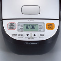 Zojirushi - 0.54 L Microcomputer Rice Cooker & Warmer with LCD Control Panel - NS-BAC05