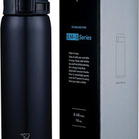 Zojirushi - 0.6 L Silky Black Stainless Steel Water Bottle - SM-SR60EBC