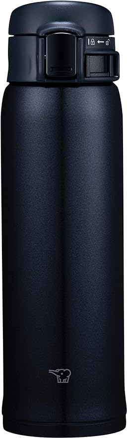 Zojirushi - 0.6 L Silky Black Stainless Steel Water Bottle - SM-SR60EBC