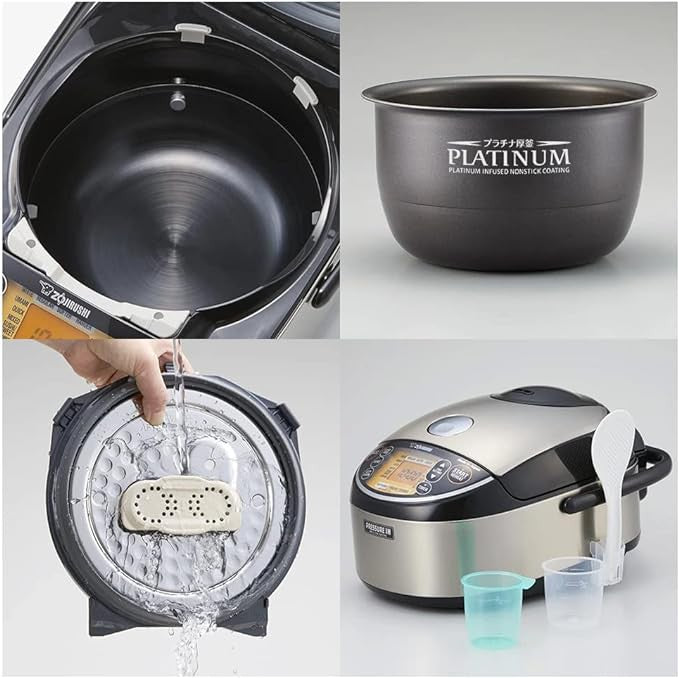 Zojirushi - 1 L Pressure Induction Heating Rice Cooker & Warmer - NP-NWC10